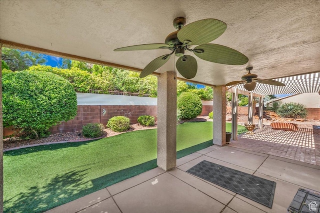 2461 W 1050 N, Hurricane, UT 84737 - view of patio featuring a ceiling fan