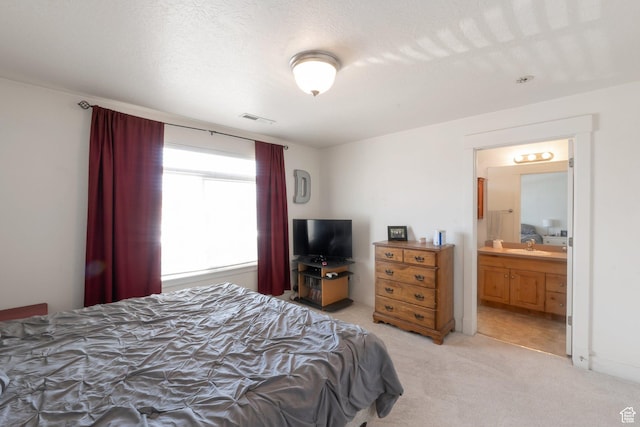 373 S State St Unit 10, Provo, UT 84606 - bedroom with light carpet, ensuite bathroom, and a sink
