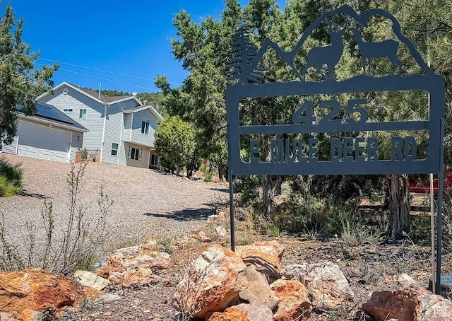 425 E Mule Deer Rd, Central, UT 84722 - community sign with gravel driveway