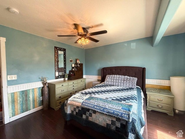 425 E Mule Deer Rd, Central, UT 84722 - bedroom featuring wood finished floors, baseboards, and a ceiling fan