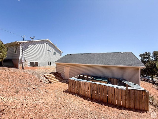 425 E Mule Deer Rd, Central, UT 84722 - rear view of house with stairway