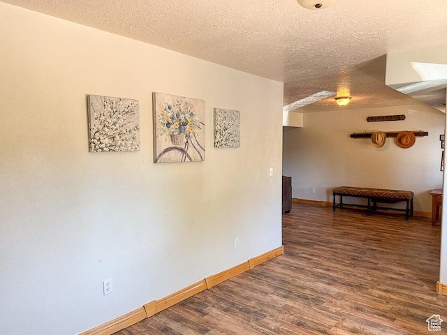 425 E Mule Deer Rd, Central, UT 84722 - spare room with a textured ceiling, wood finished floors, and baseboards