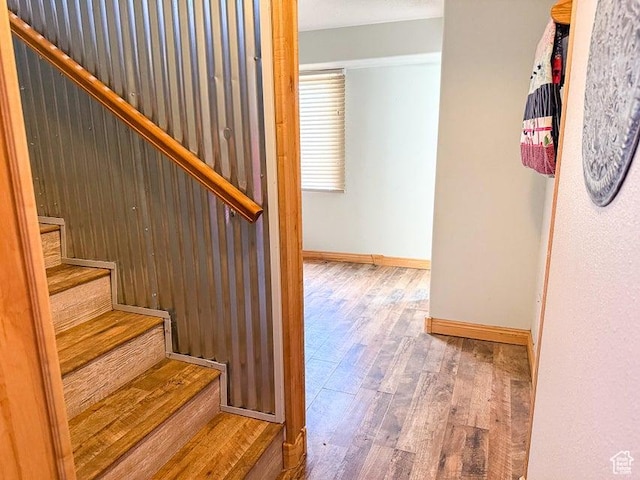 425 E Mule Deer Rd, Central, UT 84722 - stairs with wood finished floors and baseboards