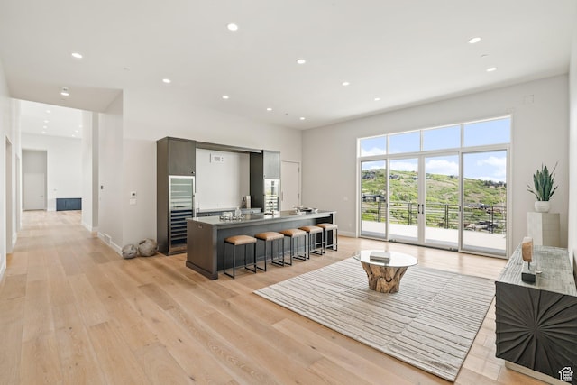 3654 Aspen Camp Loop, Park City, UT 84098 - living area with recessed lighting, light wood-style floors, and baseboards