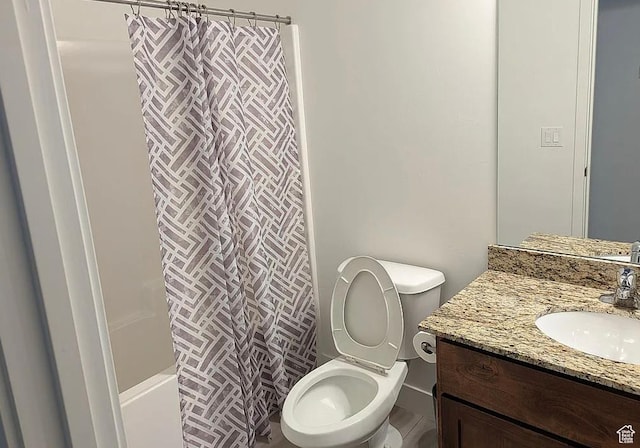 448 S 900 W, American Fork, UT 84003 - bathroom with vanity, toilet, and shower / bath combo with shower curtain