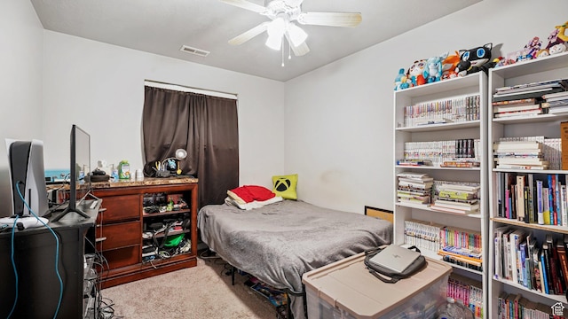1002 W Stonehaven Dr Unit 108, North Salt Lake, UT 84054 - carpeted bedroom with a ceiling fan