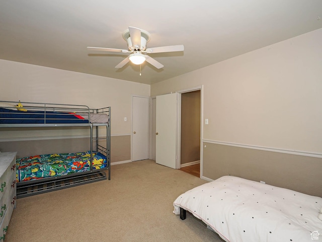 2244 E Laird Way, Salt Lake City, UT 84108 - bedroom featuring carpet, baseboards, and ceiling fan