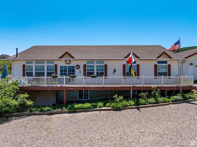 2780 S Bunch Grass Dr Unit 16, Garden City, UT 84028 - view of front facade featuring a deck and roof with shingles