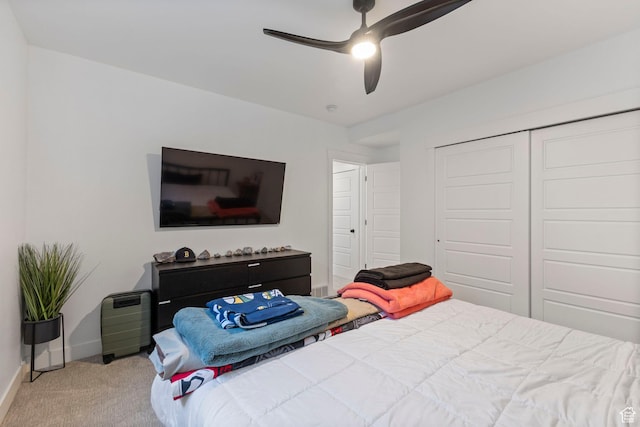 776 W Horizon Dr, Lehi, UT 84043 - carpeted bedroom with baseboards, ceiling fan, and a closet