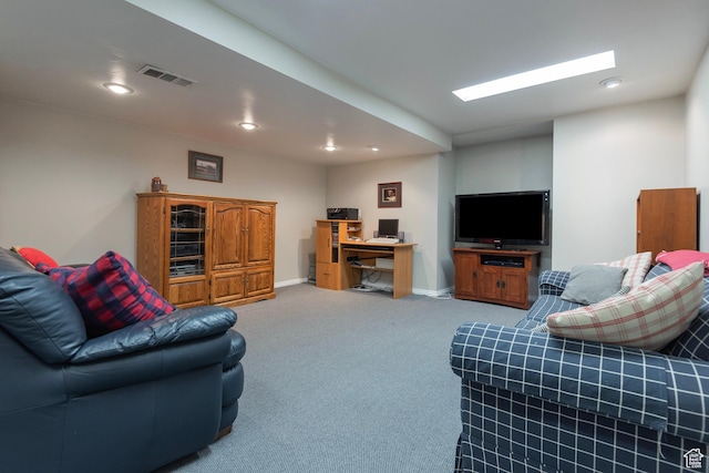 9039 S 1660 E, Sandy, UT 84093 - living room with carpet floors, recessed lighting, an office area, and baseboards