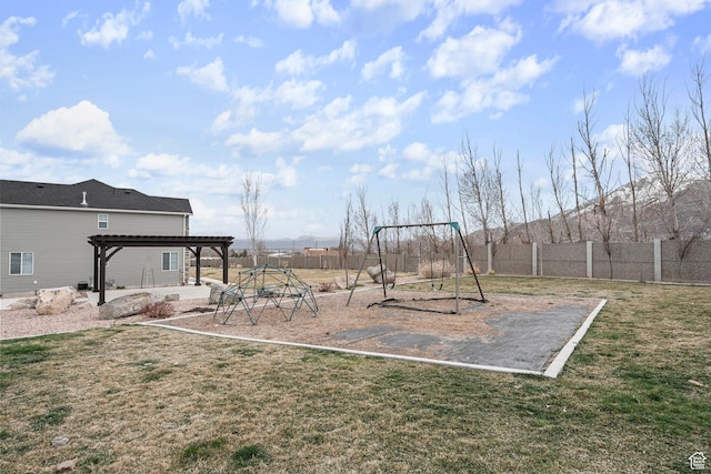 177 E 610 S, Santaquin, UT 84655 - view of yard featuring a playground and a pergola