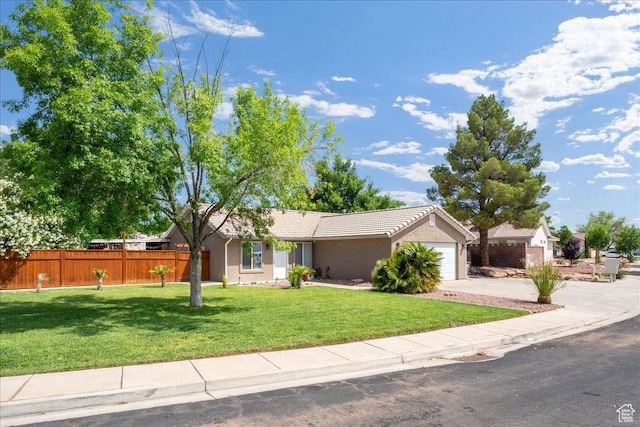 2811 E Paradise Way, St George, UT 84790 - single story home with a garage, stucco siding, concrete driveway, and a tile roof