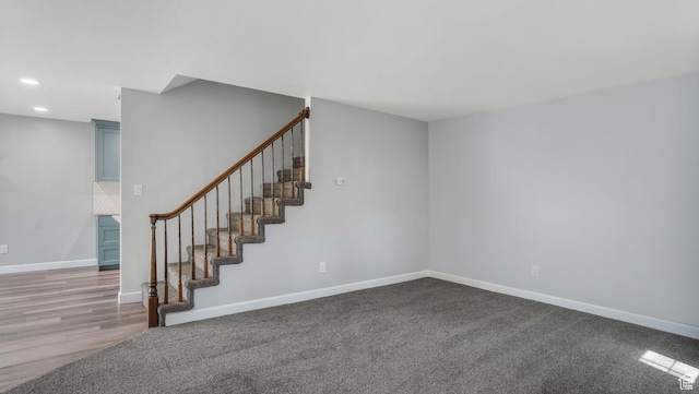 22 Creekside Ln, Centerville, UT 84014 - stairway featuring baseboards, recessed lighting, and carpet floors