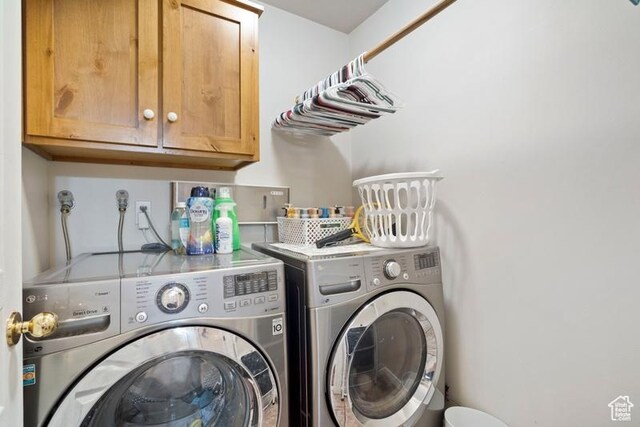 787 N 500 W, Brigham City, UT 84302 - laundry area with washer and dryer and cabinet space