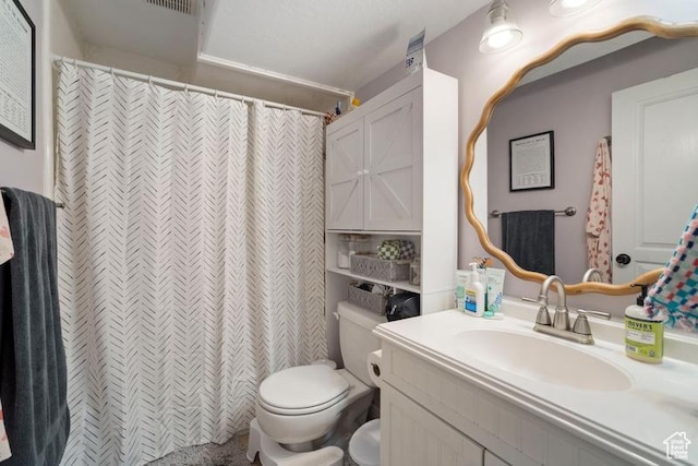 787 N 500 W, Brigham City, UT 84302 - bathroom featuring toilet, vanity, and curtained shower
