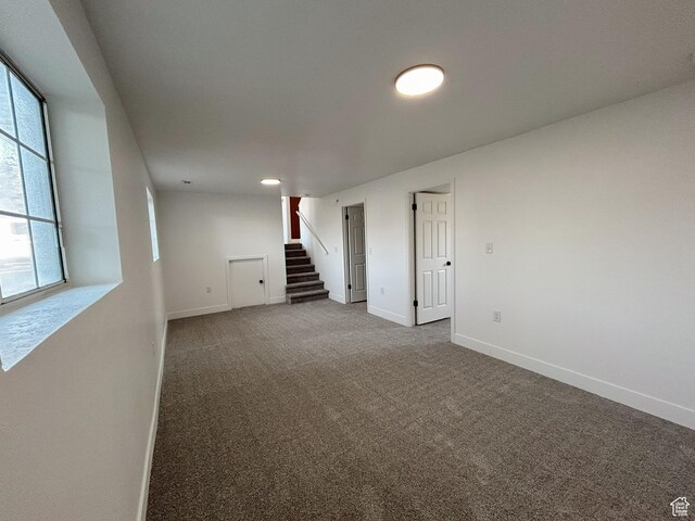 1102 E 120 S, Spanish Fork, UT 84660 - carpeted empty room featuring baseboards and stairs