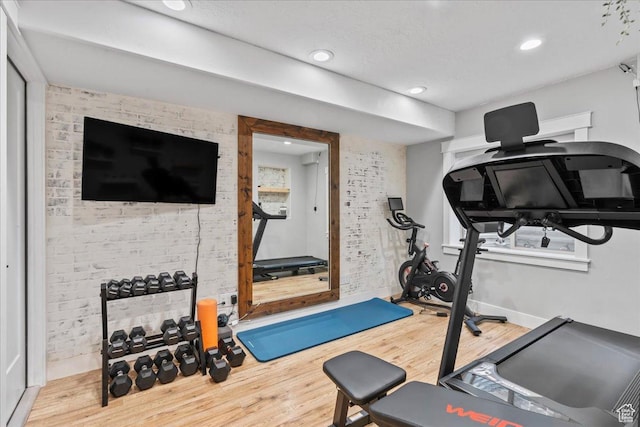 826 W 2630 N, Lehi, UT 84043 - exercise area featuring wood finished floors, baseboards, and recessed lighting