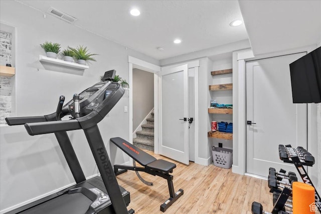 826 W 2630 N, Lehi, UT 84043 - exercise area featuring recessed lighting and wood finished floors