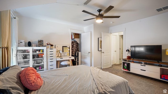 4475 S Lochnivar Ct E, Millcreek, UT 84107 - bedroom with carpet and a ceiling fan