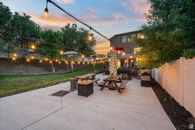 4475 S Lochnivar Ct E, Millcreek, UT 84107 - view of patio with an outdoor living space with a fire pit