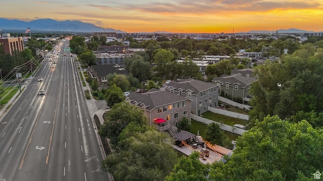 4475 S Lochnivar Ct E, Millcreek, UT 84107 - aerial view at dusk of a mountain view