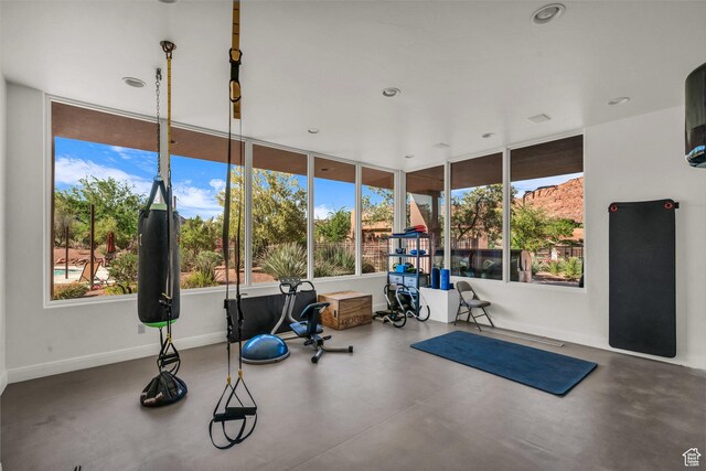 2304 N Cohonina Trl, St George, UT 84770 - exercise room with recessed lighting and baseboards