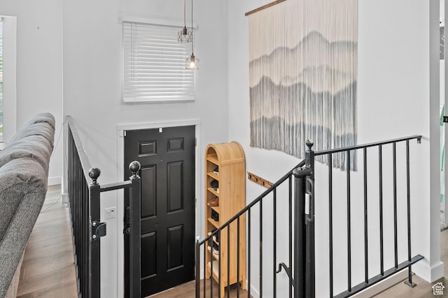 6097 S Azure Meadow Dr, Taylorsville, UT 84129 - entrance foyer with wood finished floors
