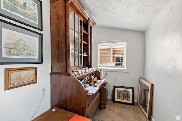 195 S 200 E, Monroe, UT 84754 - home office with lofted ceiling and a textured ceiling
