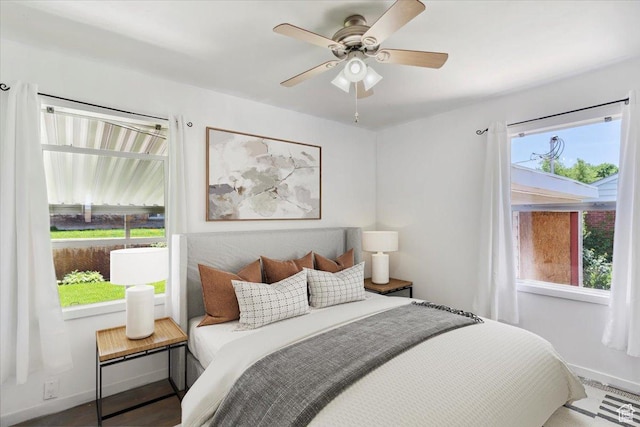 630 Polk Ave, Ogden, UT 84404 - bedroom with baseboards and a ceiling fan