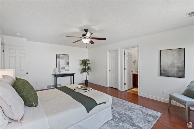 6286 W Anders Ridge Way S, West Valley City, UT 84128 - bedroom featuring wood finished floors, baseboards, a textured ceiling, and a ceiling fan