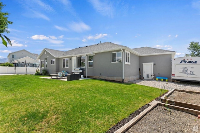 1628 W 1050 S, Syracuse, UT 84075 - rear view of house featuring outdoor lounge area and a patio area