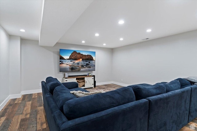 1628 W 1050 S, Syracuse, UT 84075 - living room with recessed lighting, baseboards, and wood finished floors