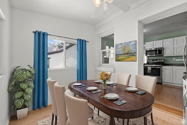 234 W 500 S, Provo, UT 84601 - dining room featuring light wood-type flooring and ceiling fan