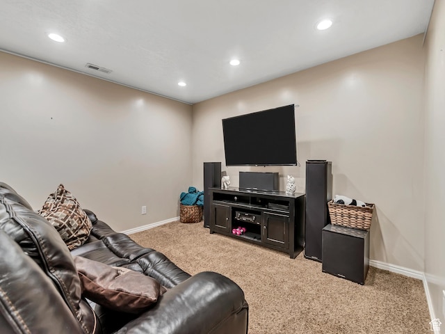 10453 S 2775th St W, South Jordan, UT 84095 - living area featuring light colored carpet, recessed lighting, and baseboards
