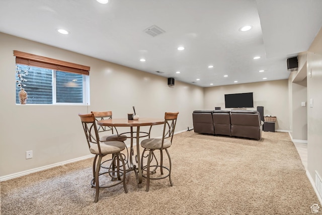 10453 S 2775th St W, South Jordan, UT 84095 - dining space featuring carpet floors, recessed lighting, and baseboards
