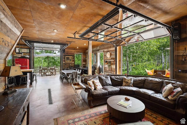 10754 Basin Canyon Rd, Park City, UT 84098 - living room featuring finished concrete floors and healthy amount of natural light