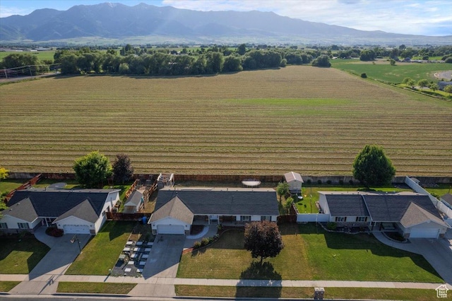 3093 S 1600 W, Nibley, UT 84321 - aerial view of sparsely populated area with rows of crops and mountains