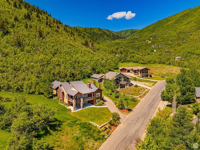 1273 W Lime Canyon Way, Midway, UT 84049 - view from above of property featuring a forest and a mountainous background
