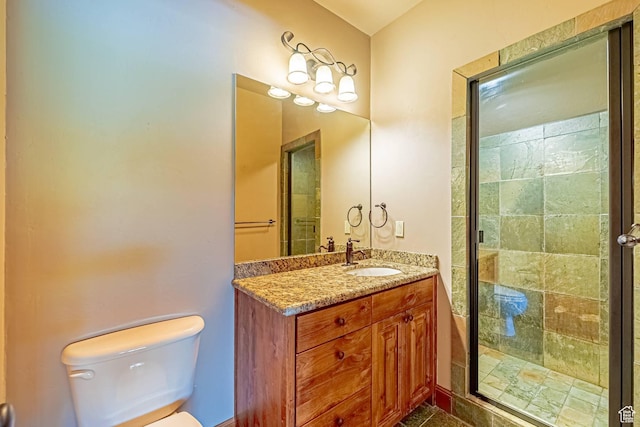 1273 W Lime Canyon Way, Midway, UT 84049 - bathroom featuring toilet, vanity, and a stall shower