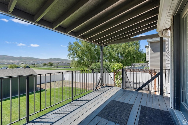 1677 N 2640 W, Lehi, UT 84043 - wooden terrace with a mountain view