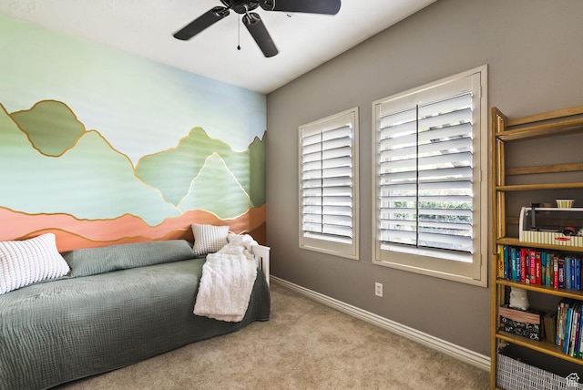 114 E Canterwood Dr, Washington, UT 84780 - bedroom with carpet floors, baseboards, and a ceiling fan
