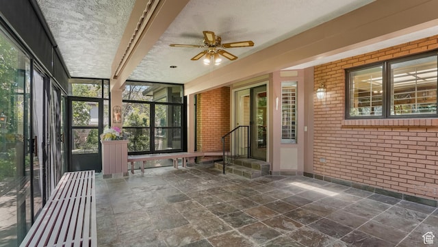 4755 S Banbury, Ogden, UT 84403 - unfurnished sunroom with ceiling fan