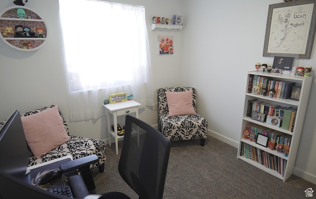 1291 S Harvest View Dr, Santaquin, UT 84655 - living area featuring carpet flooring and baseboards