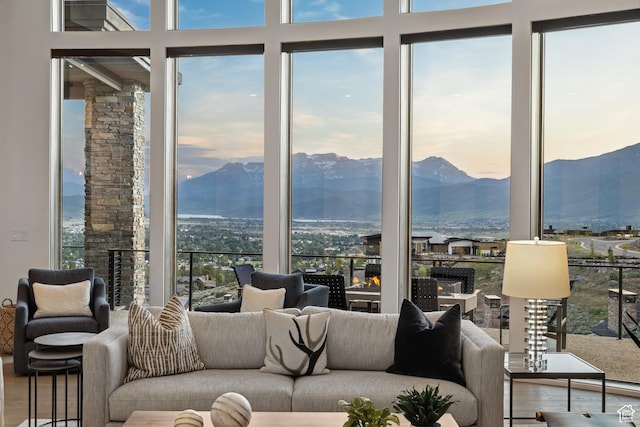 1703 N Chimney Rock Rd Unit 532, Heber City, UT 84032 - living room with a mountain view and wood finished floors