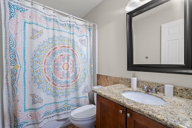 2692 S Grand Oak Cir E, Bountiful, UT 84010 - bathroom featuring vanity, toilet, and a shower with shower curtain