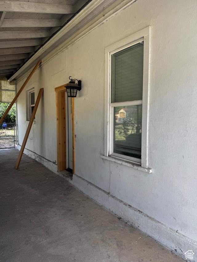 188 E 100 N, Nephi, UT 84648 - doorway to property featuring stucco siding
