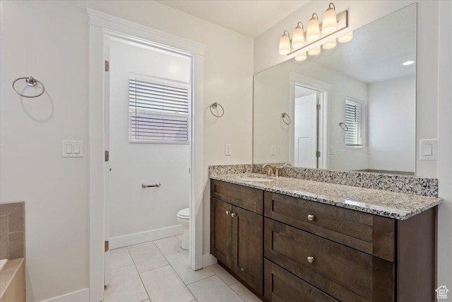 290 N 100 W, Morgan, UT 84050 - full bathroom featuring vanity, toilet, baseboards, and tile patterned floors