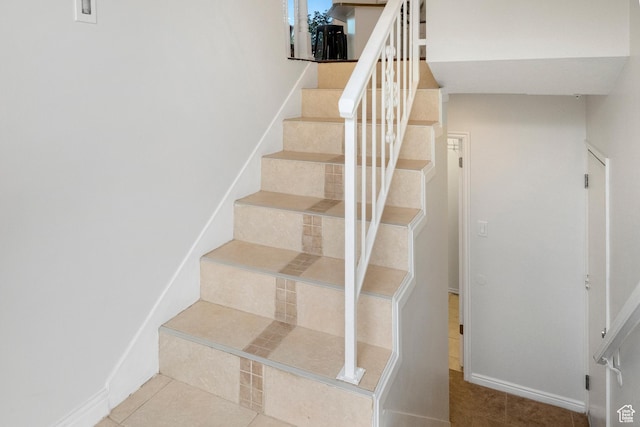 1022 E Lafayette St S, Sandy, UT 84094 - stairway featuring tile patterned floors and baseboards
