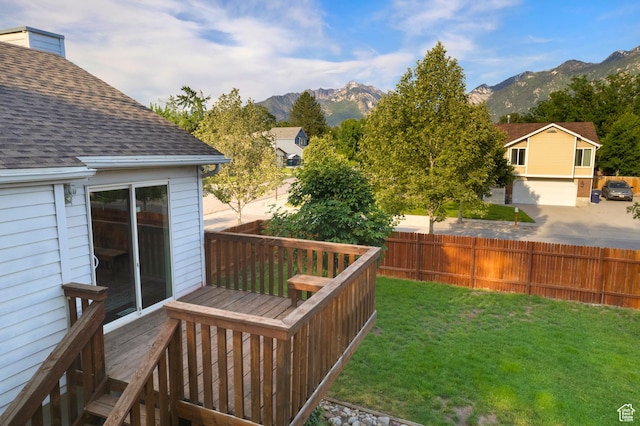 1022 E Lafayette St S, Sandy, UT 84094 - view of yard with a deck with mountain view
