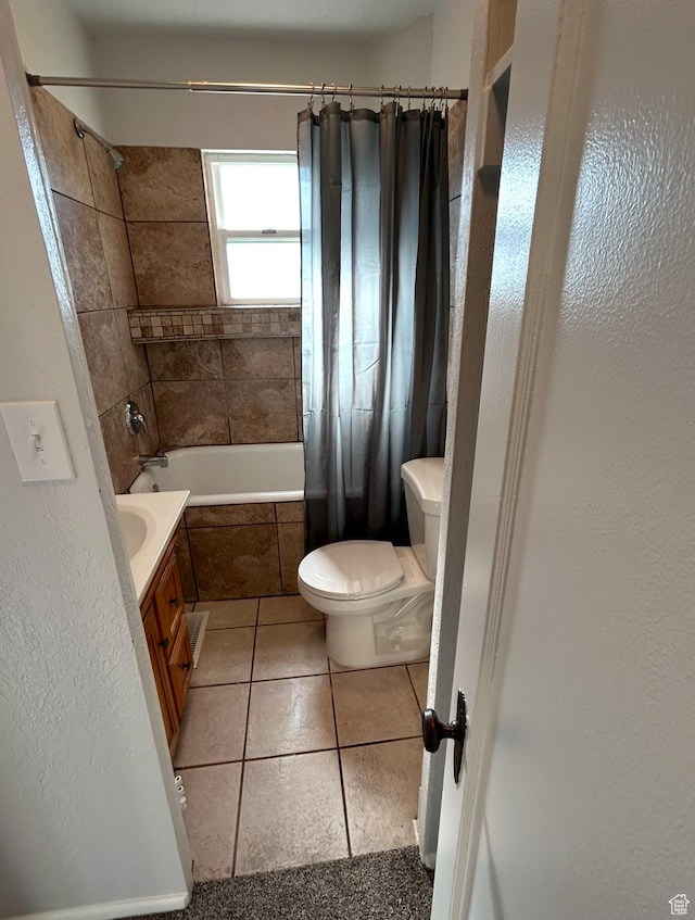 115 N 300 E, Payson, UT 84651 - full bathroom featuring toilet, tiled shower / bath combo, tile patterned flooring, and vanity